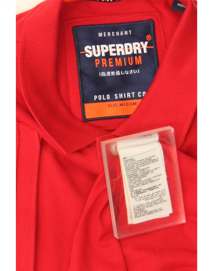 Superdry herre poloshirt Medium rød bomuld