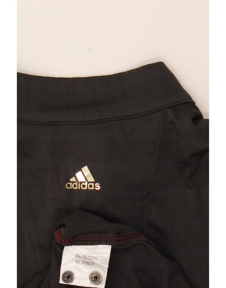 Adidas Womens Climacool Vest Top UK 12 Medium Black Striped Polyester