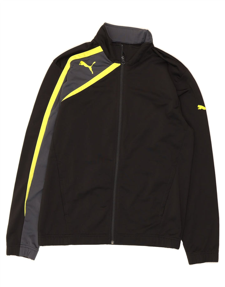 PUMA Mens Tracksuit Top Jacket Medium Black Colourblock Polyester Vintage Puma and Second-Hand Puma from Messina Hembry 