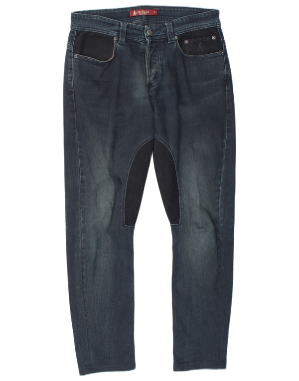SIVIGLIA Slim Jeans til mænd W31 L29 Marineblå Colourblock Bomuld