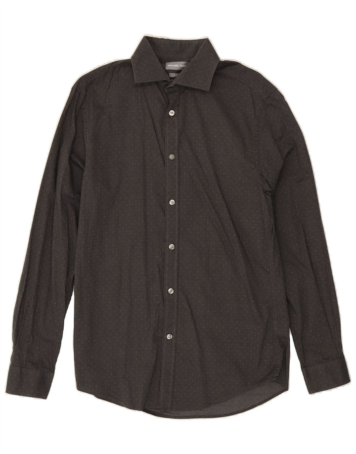 MICHAEL KORS Mens Slim Fit Shirt Size 15 Medium Grey Spotted Vintage Michael Kors and Second-Hand Michael Kors from Messina Hembry 