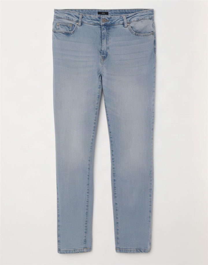 M&Co Dame Slim Jeans UK 14 Large W32 L29 Blå Bomuld