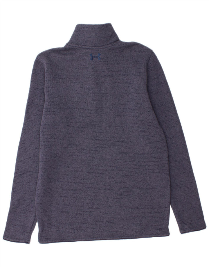 Under Armour Herre Button Neck Sweatshirt Jumper lille lilla polyester