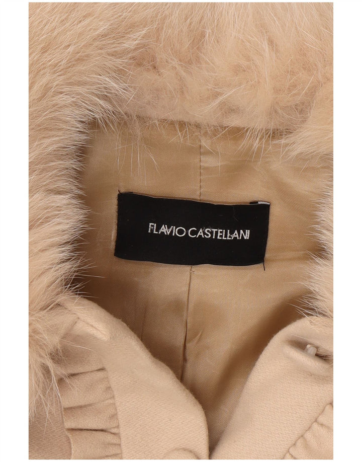 Flavio Castellani Dame Overfrakke IT 44 Medium Beige Uld