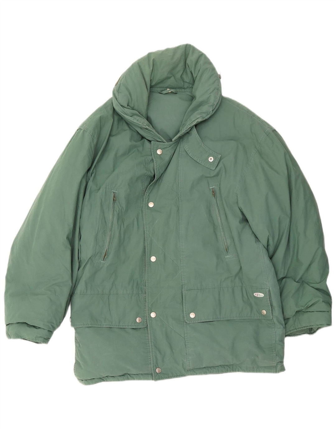 MC Ross Herre polstret jakke UK 38 Medium Grøn Bomuld
