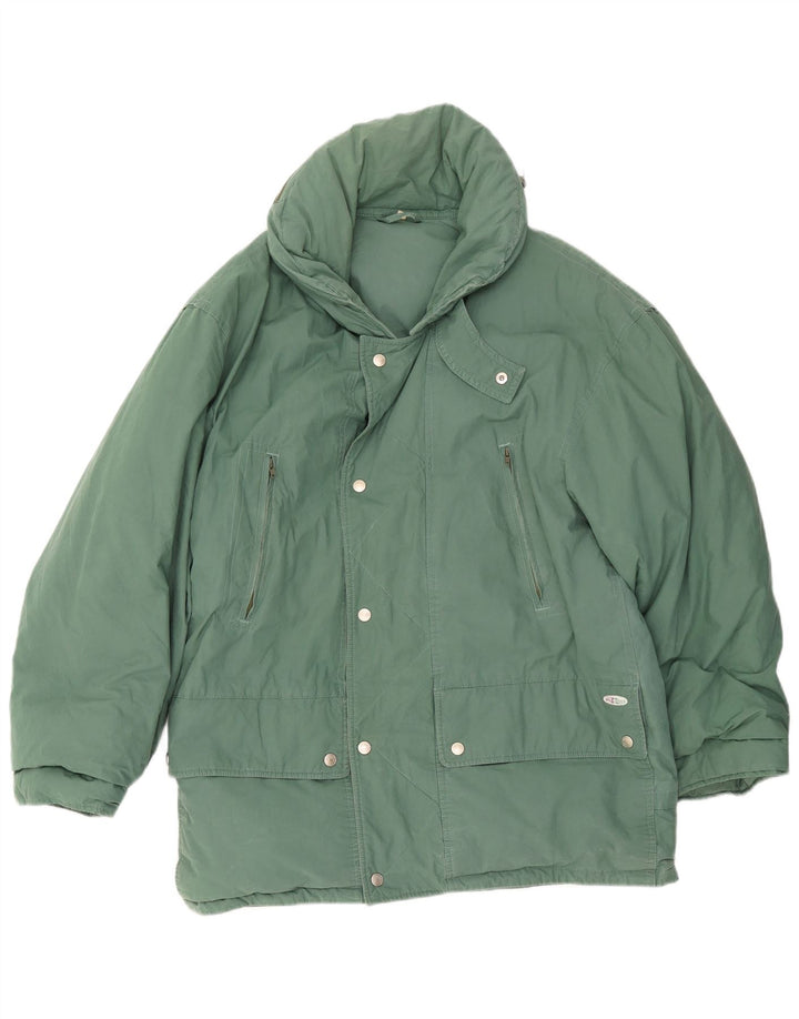 MC Ross Herre polstret jakke UK 38 Medium Grøn Bomuld