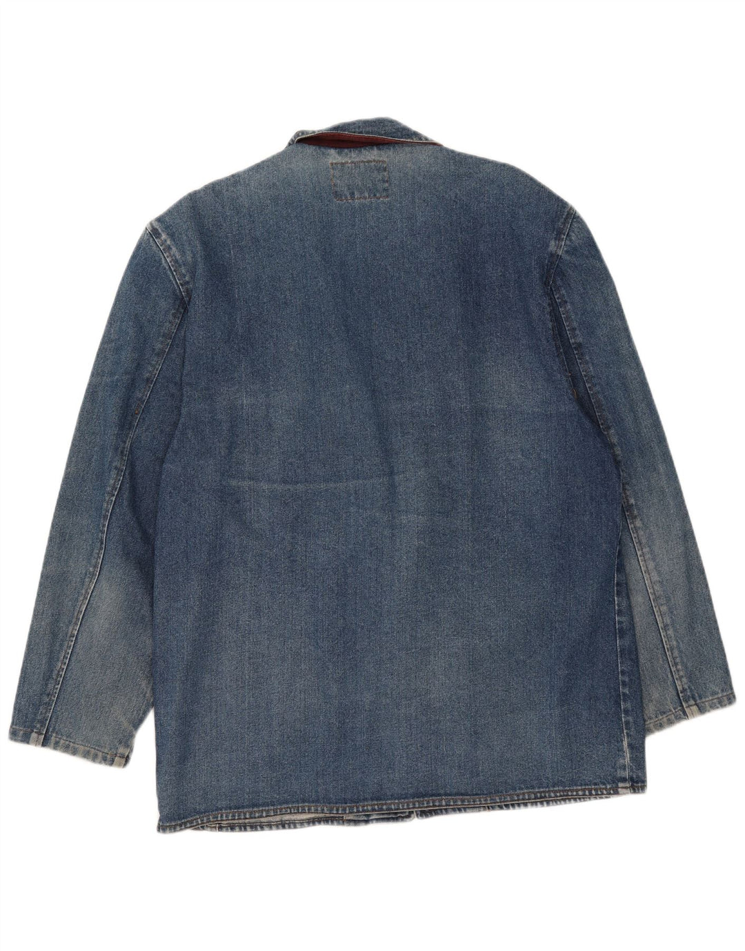 Vintage Herre 1 knap Denim Blazer Jacket IT 48 Medium Blue Bomuld