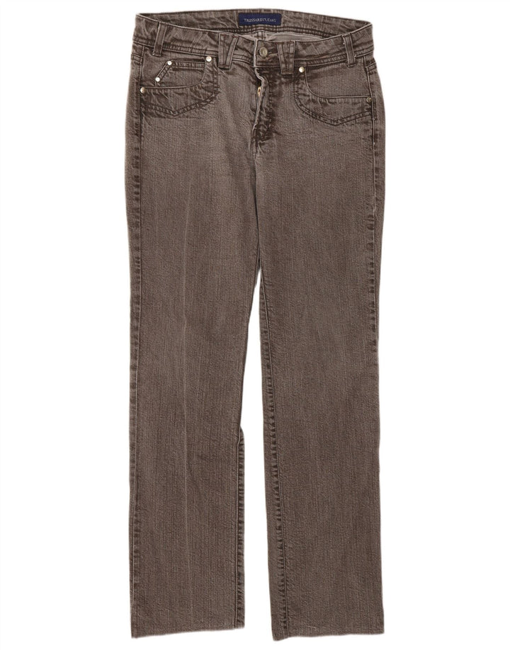 Trussardi lige damejeans W28 L30 brun bomuld