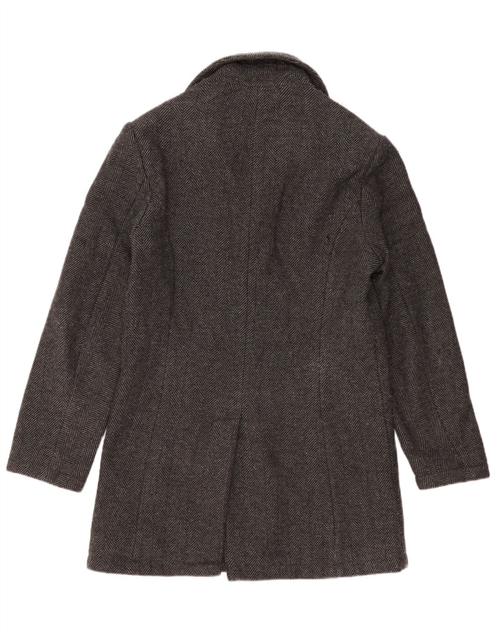 Zara Herre Overfrakke UK 38 Medium Grey Sildebensuld