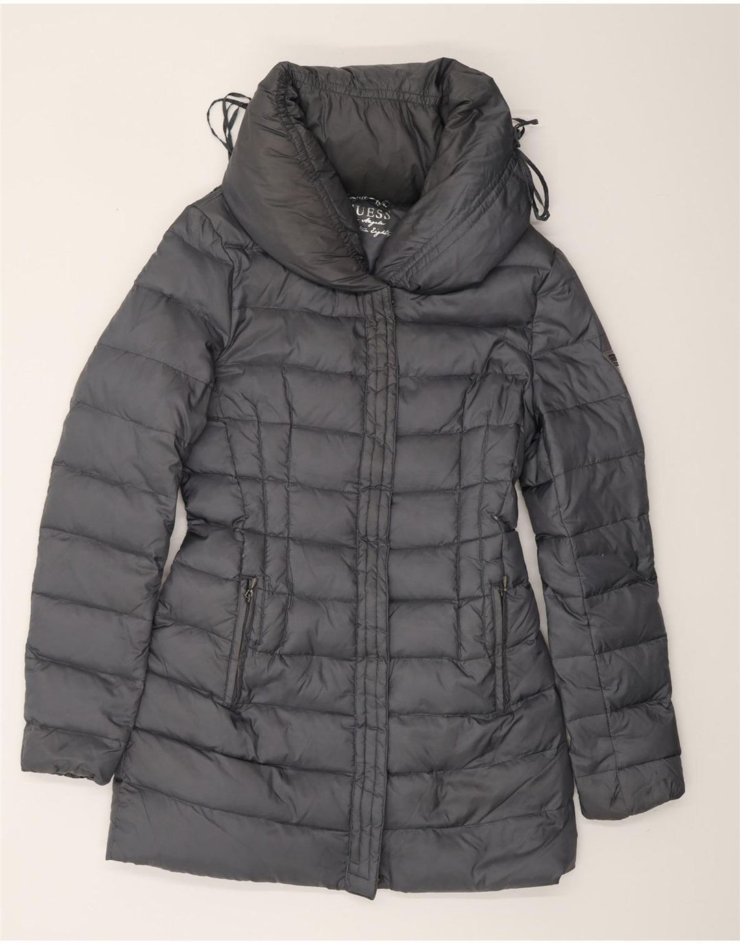 GUESS polstret frakke til kvinder UK 6 XS Grå polyester