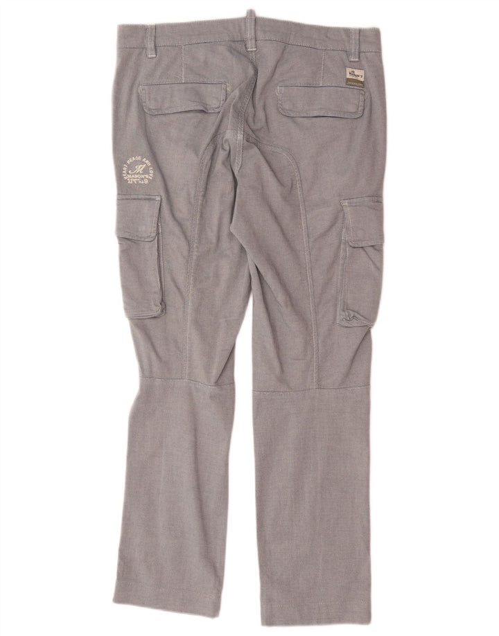 Mason's Straight Cargo Bukser IT 48 Medium W34 L28 Blå Bomuld