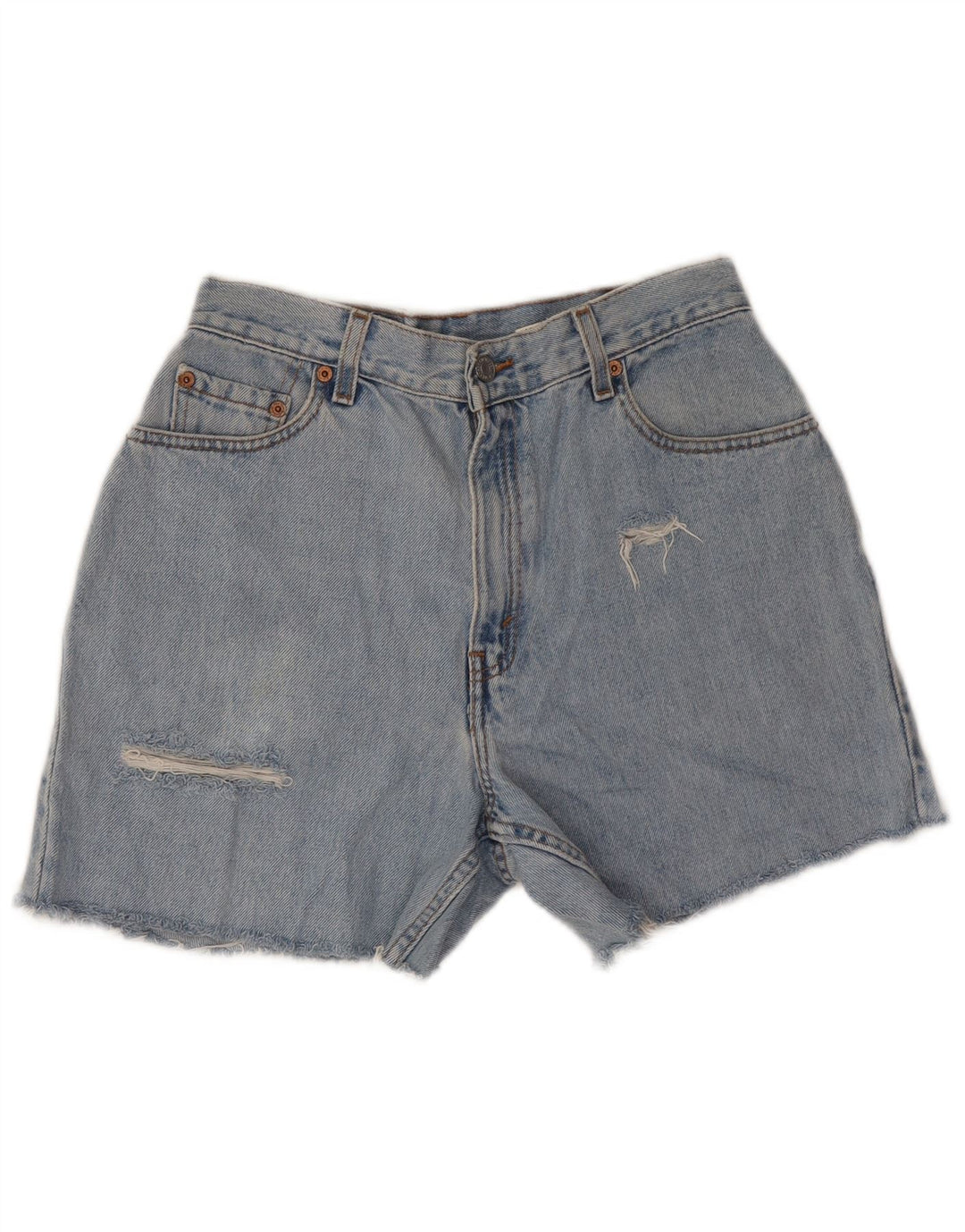 LEVI'S Womens 550 Distressed Relaxed Fit denimshorts Medium W28 Blue