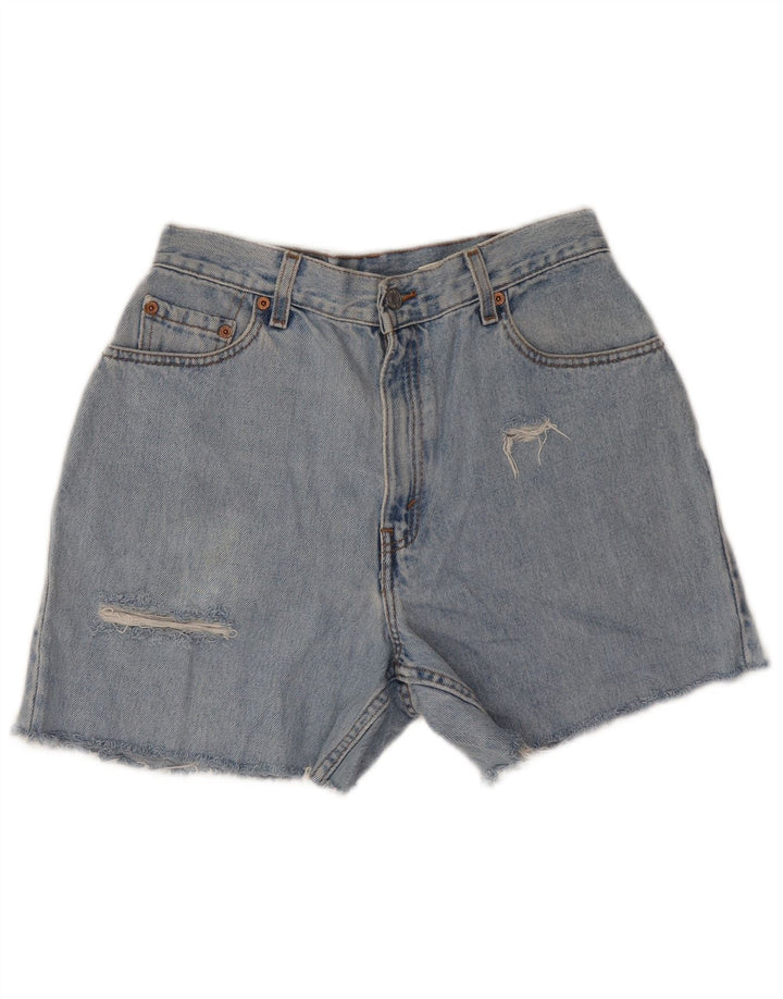 LEVI'S Womens 550 Distressed Relaxed Fit denimshorts Medium W28 Blue