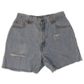 LEVI'S Womens 550 Distressed Relaxed Fit denimshorts Medium W28 Blue