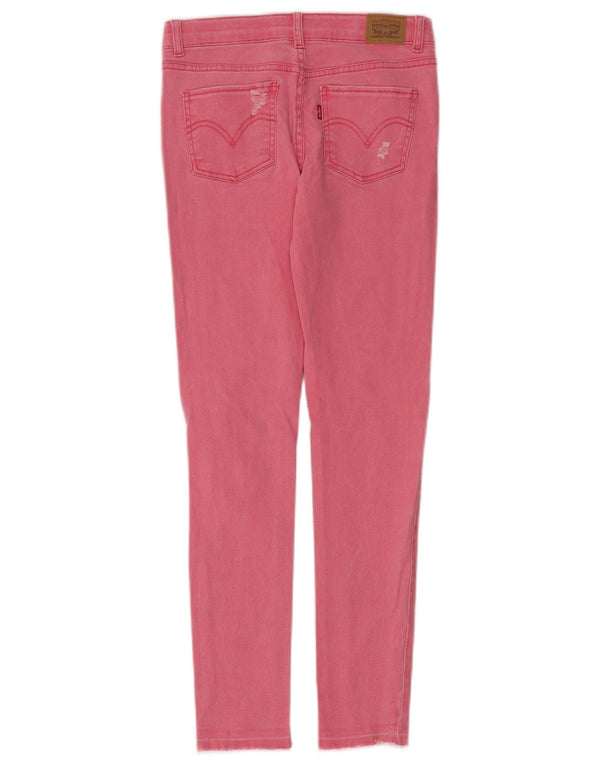 Levi's Girls 710 Distressed Super Skinny Jeans 11-12 år W28 L29 Pink