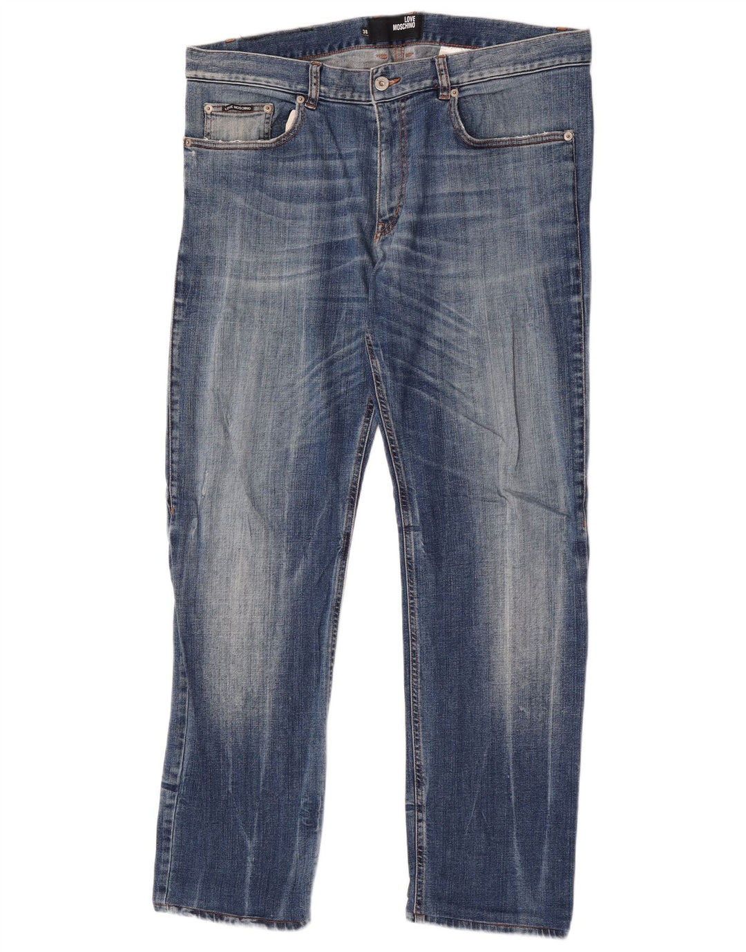 Moschino Herre Slim Jeans W38 L32 Blå Bomuld Classic