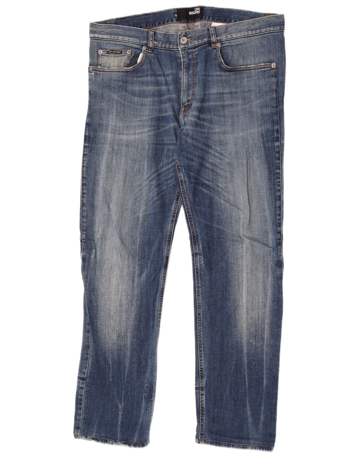 Moschino Herre Slim Jeans W38 L32 Blå Bomuld Classic