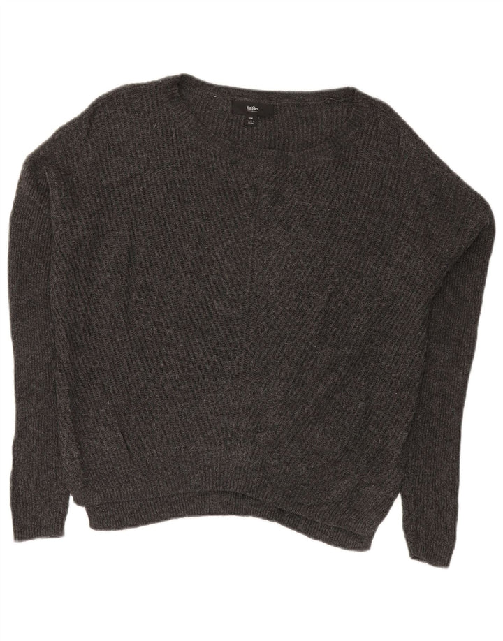 MOSSIMO Dame Oversized Boat Neck Jumper Sweater UK 10 Small Grey Bomuld