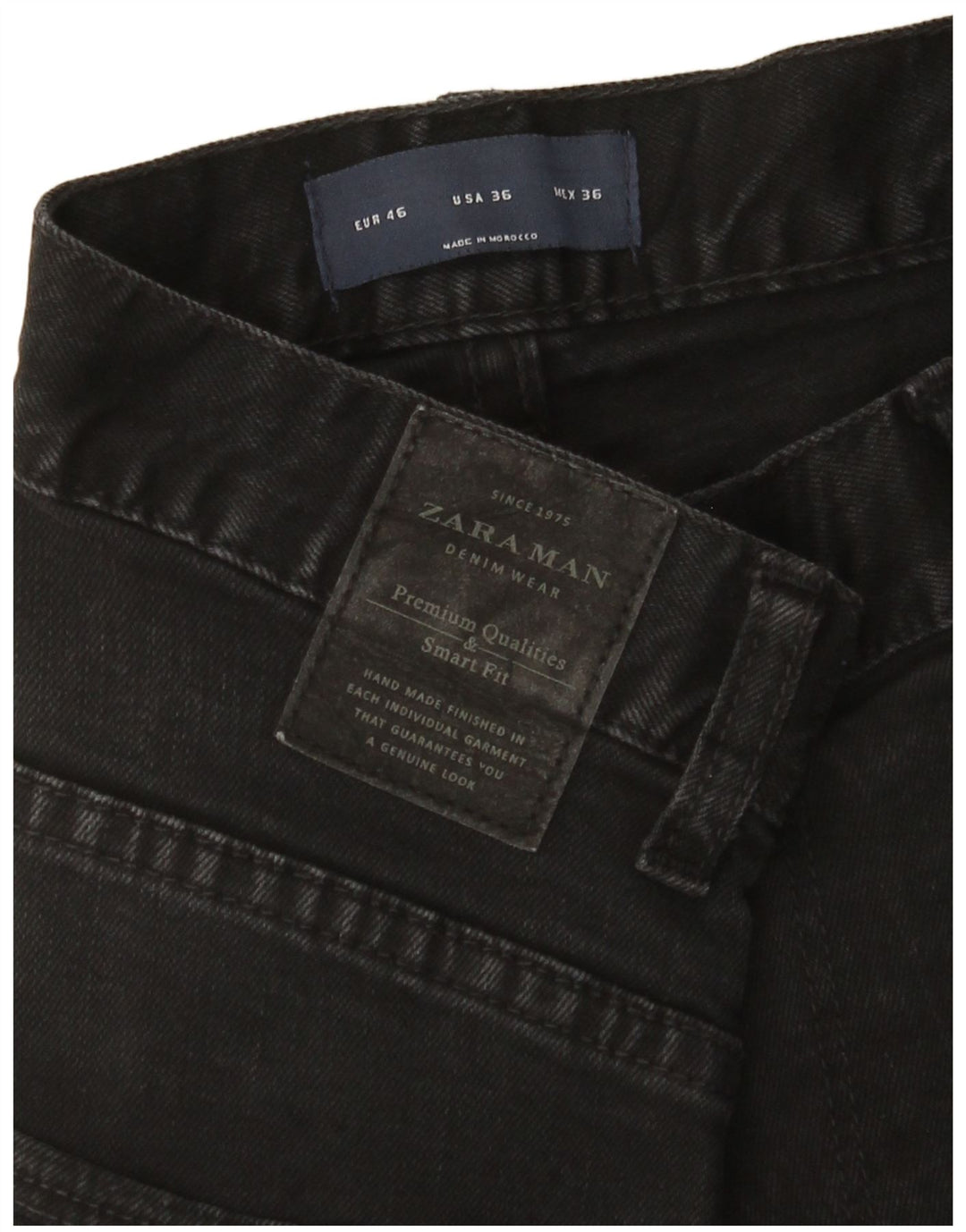 Zara Herre Slim Jeans EU 46 XL W36 L33 Sort