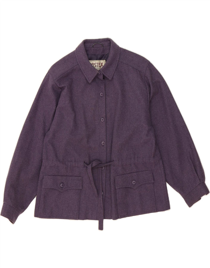 EASTEX Womens Bomber Jacket UK 16 Large  Purple Wool Vintage Eastex and Second-Hand Eastex from Messina Hembry 