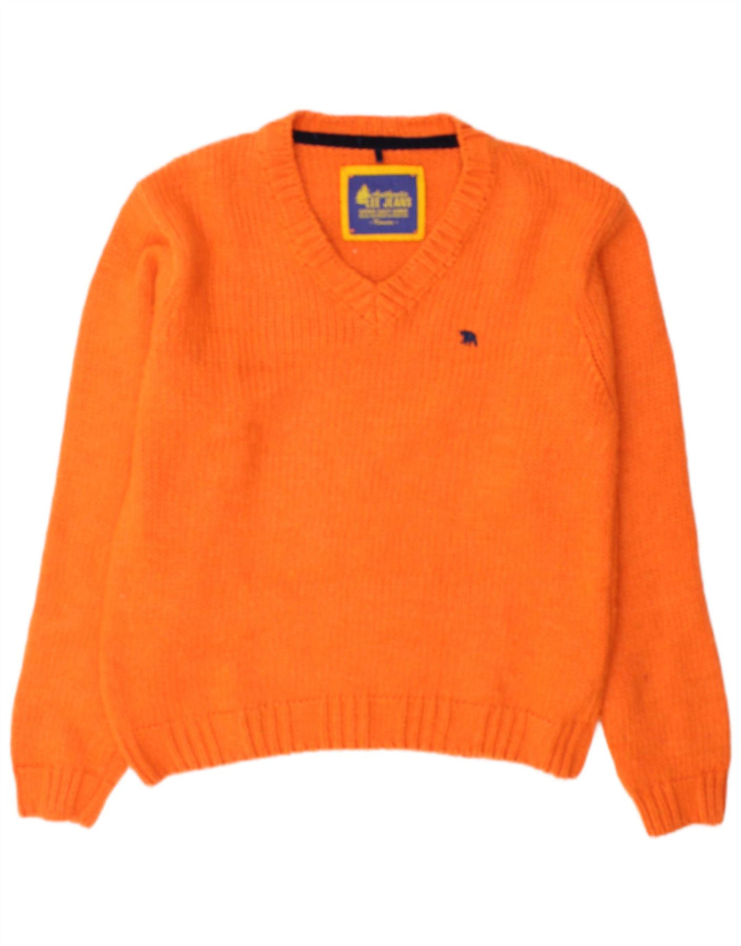 Lee Herre V-hals sweater Medium Orange Akryl