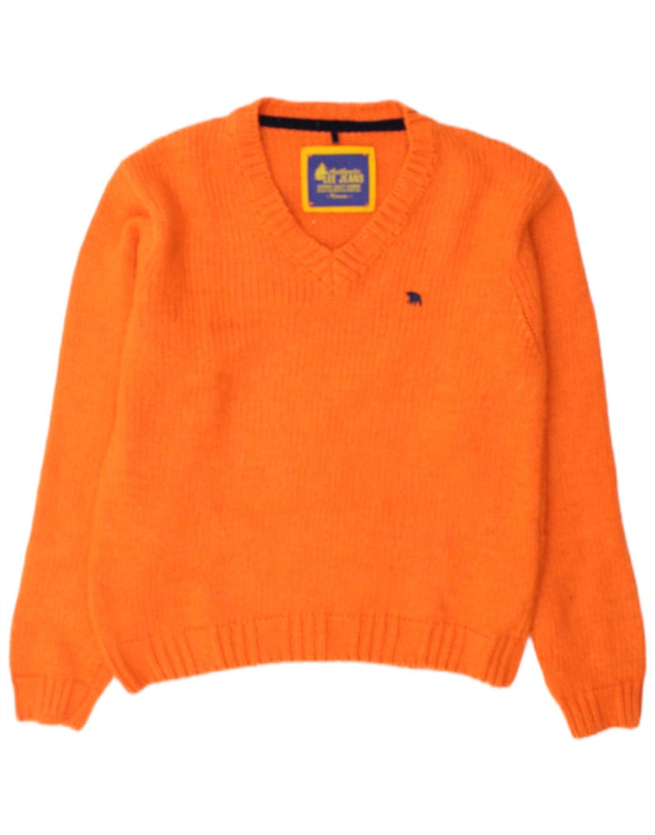 Lee Herre V-hals sweater Medium Orange Akryl