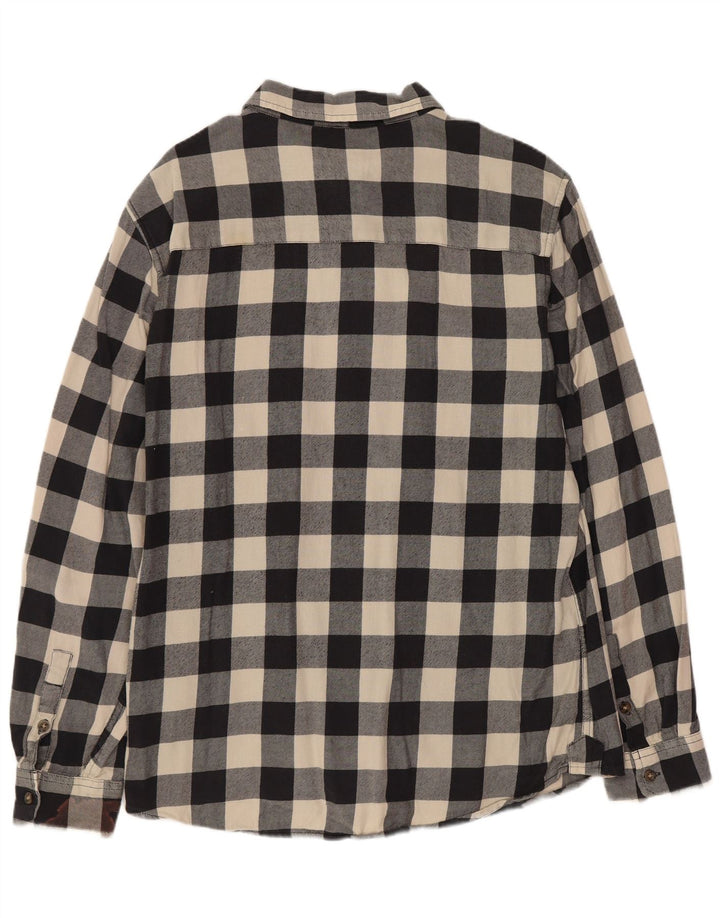 WRANGLER Herre Slim Flannel Shirt XL Sort Gingham Bomuld