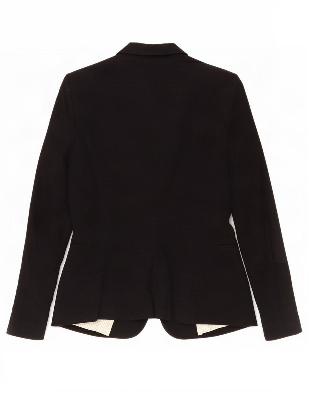 Zara Dame 1 Knap Blazer Jacket UK 8 Small Black Acetate