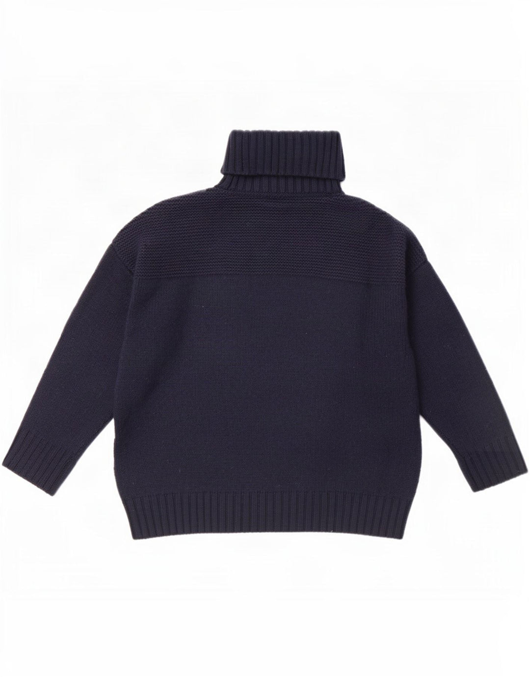 Joules Dame Roll Neck Jumper Sweater UK 12 Medium Navy Blue Wool