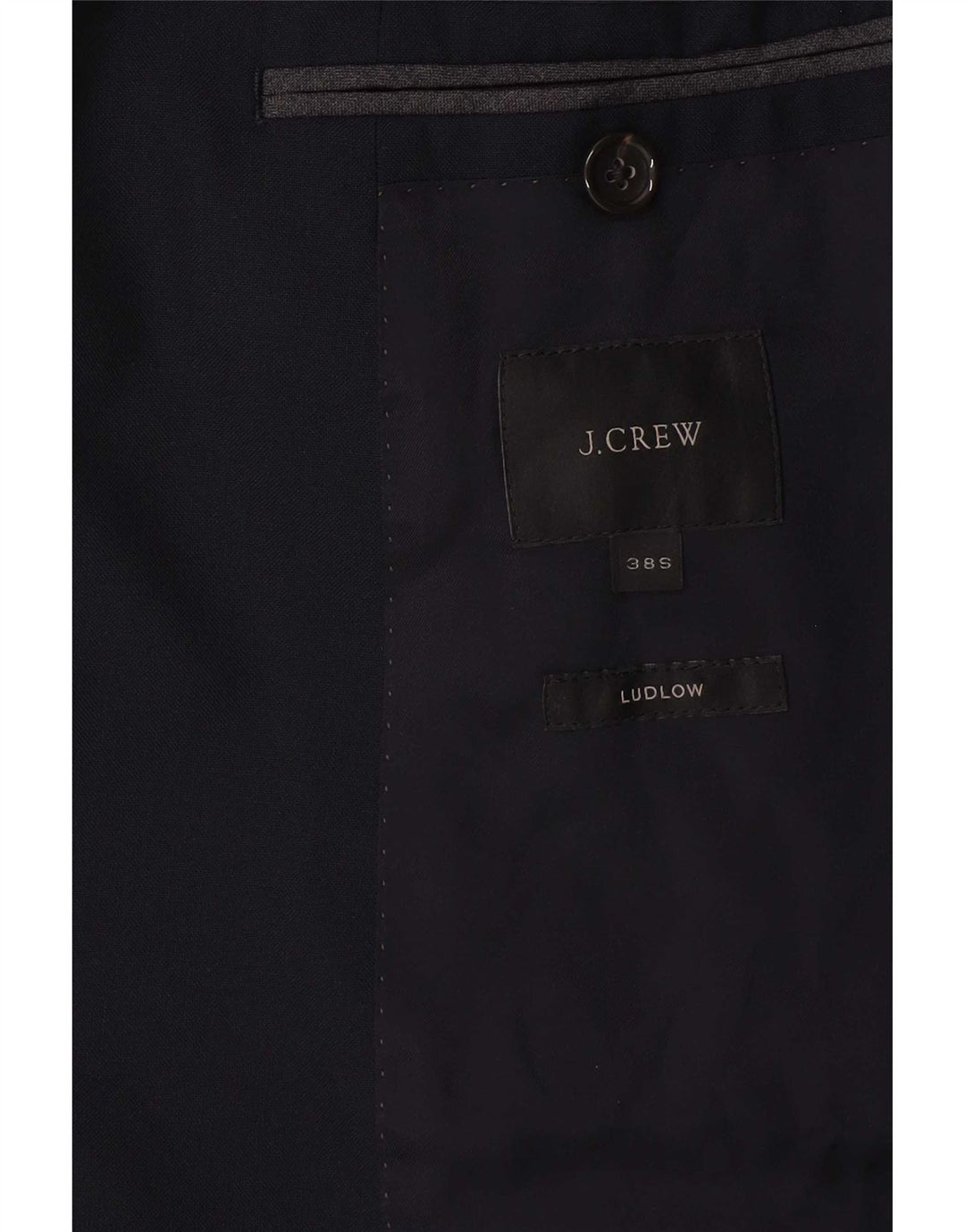 J. Crew Herre Ludlow 2-knaps blazerjakke UK 38 Medium marineblå nylon