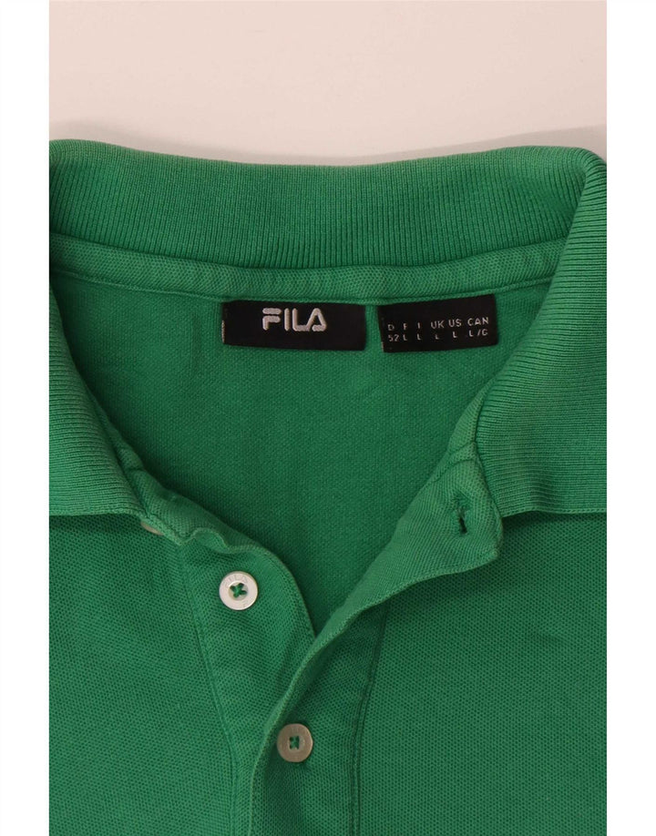 Fila Poloskjorte til mænd Stor grøn bomuld