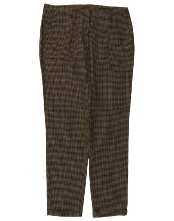 Zara Lige Casual Bukser XS W25 L27 Grøn Houndstooth Viscose