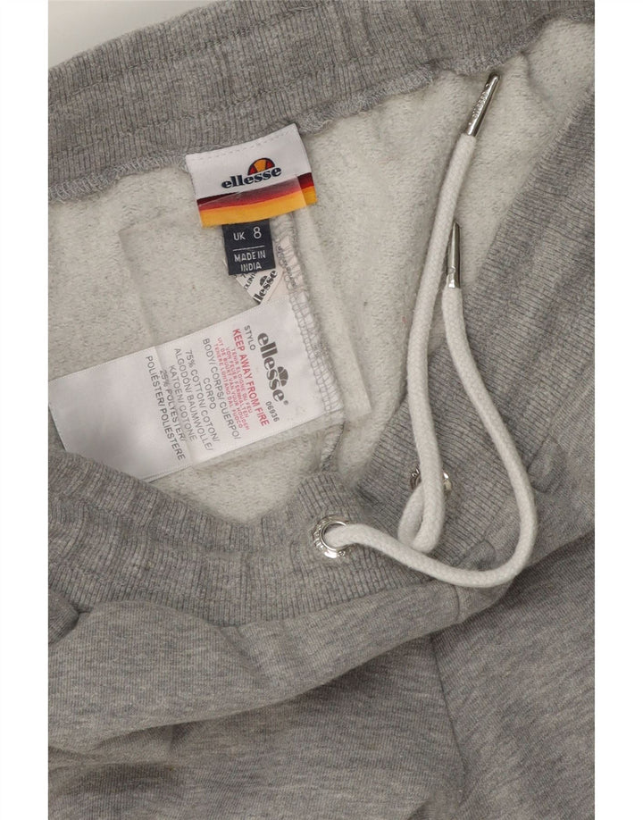ELLESSE Womens Tracksuit Trousers Joggers UK 8 Small Grey Colourblock Vintage Ellesse and Second-Hand Ellesse from Messina Hembry 