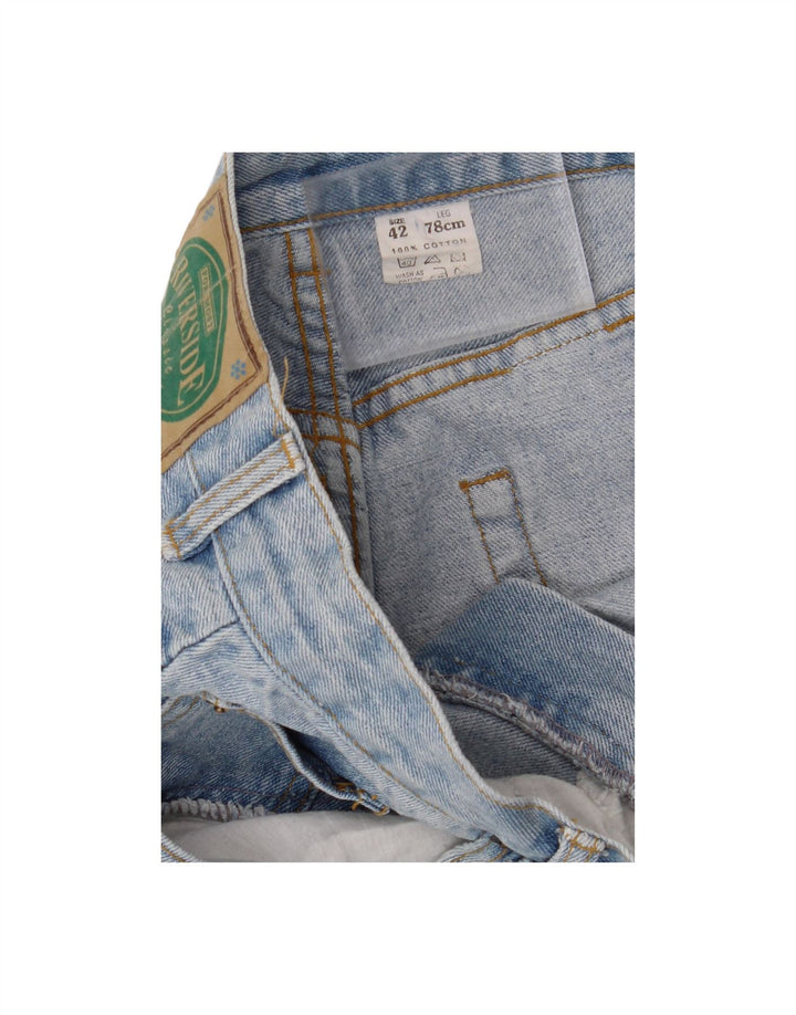 VINTAGE Womens Tapered Jeans IT 42 Medium W28 L31 Blue Cotton