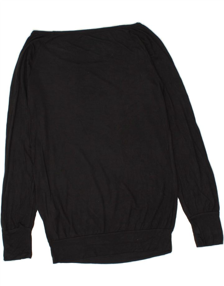 NIKE Womens Oversized Graphic Sweatshirt Jumper UK 10 Small Black Viscose Vintage Nike and Second-Hand Nike from Messina Hembry 