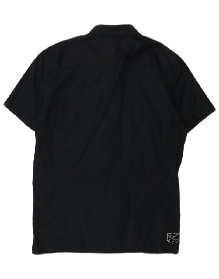 Diesel Herre Kortærmet Military Shirt Medium Navy Blue Bomuld
