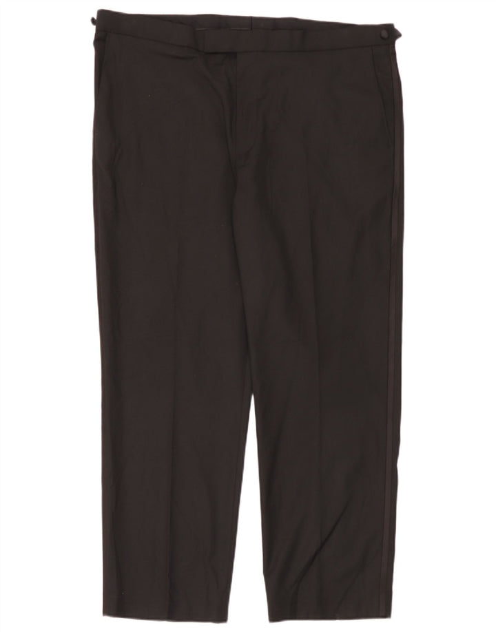 Marks & Spencer Herre Regular Fit Suit Bukser W40 L29 Sort Polyester