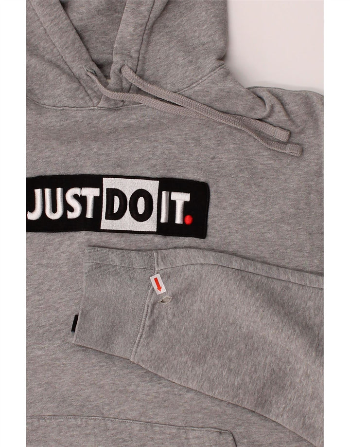 NIKE Mens Graphic Hoodie Jumper Medium Grey Cotton Vintage Nike and Second-Hand Nike from Messina Hembry 