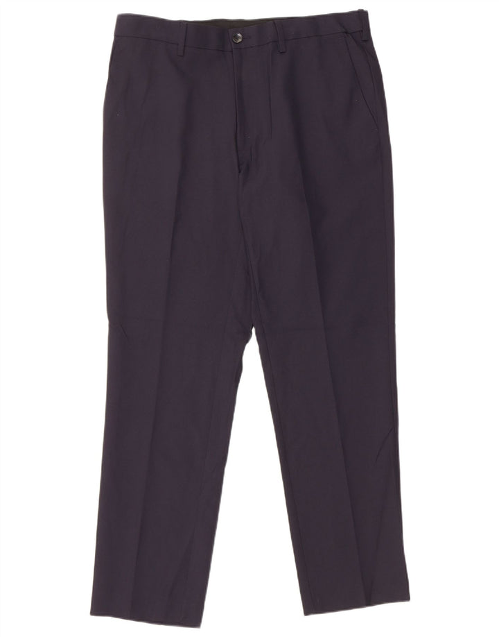 Marks & Spencer Herre Slim Chino Bukser W32 L29 Marineblå Polyester