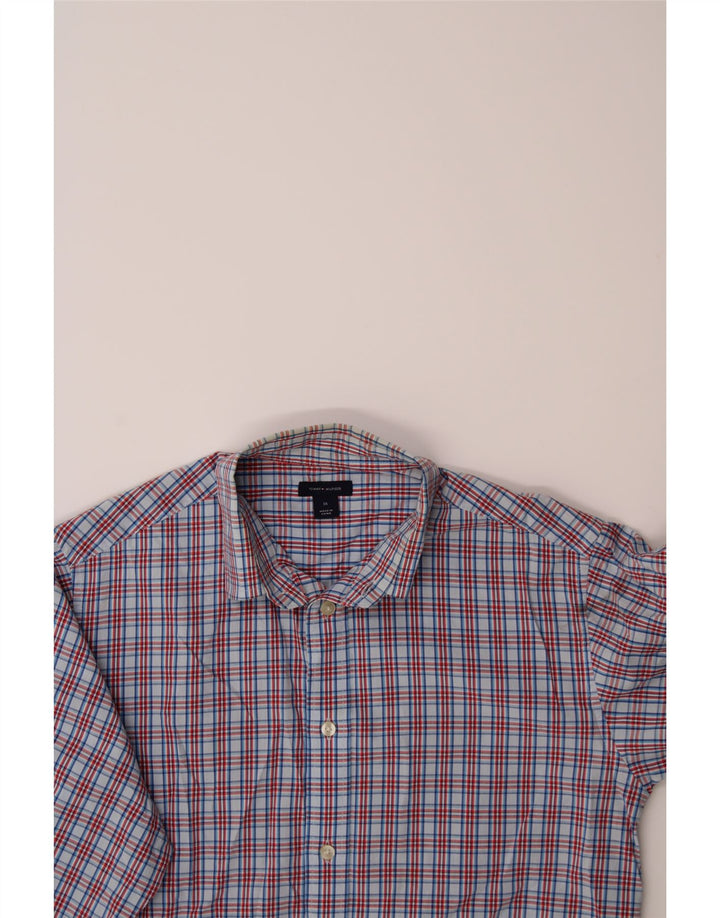 TOMMY HILFIGER Boys Shirt 15-16 Years Blue Check Cotton Vintage Tommy Hilfiger and Second-Hand Tommy Hilfiger from Messina Hembry 