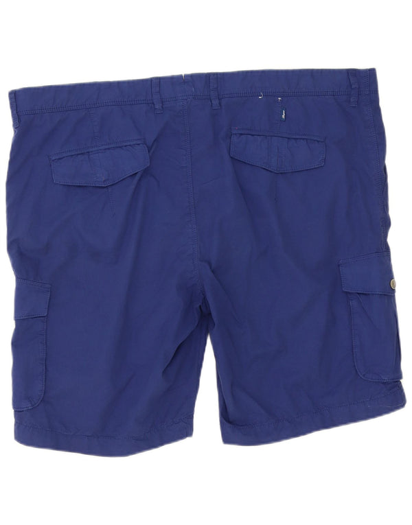 Bogner Herre Modern Fit Cargo Shorts 3XL W44 Blå Bomuld