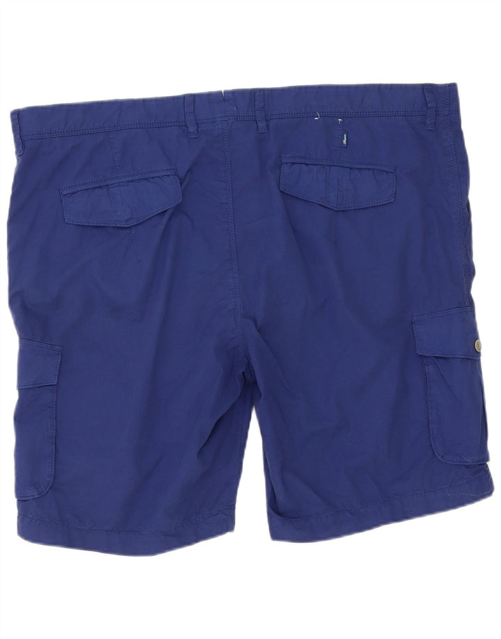Bogner Herre Modern Fit Cargo Shorts 3XL W44 Blå Bomuld