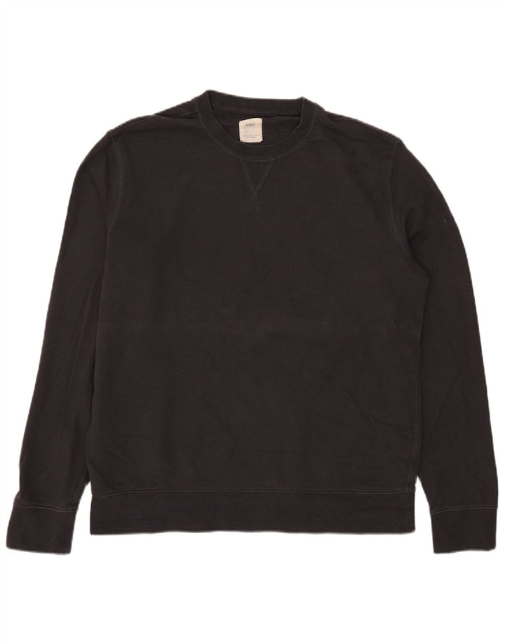 Marks & Spencer Herre Sweatshirt Jumper Stor sort bomuld