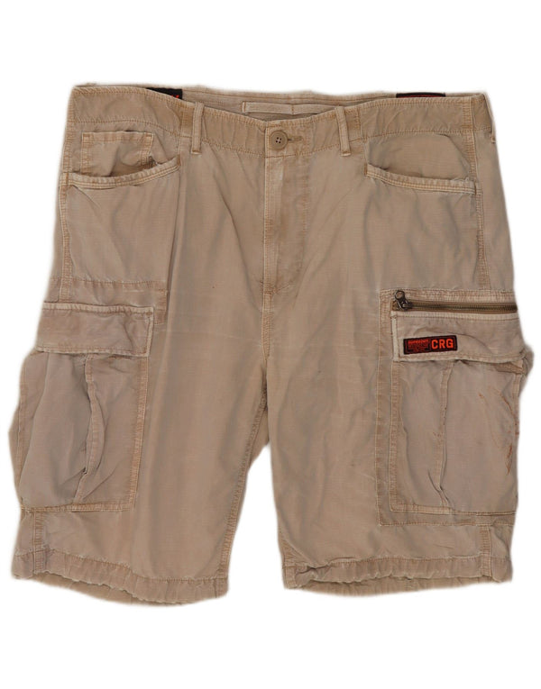 Superdry Cargo Shorts til mænd W36 Large Beige Bomuld