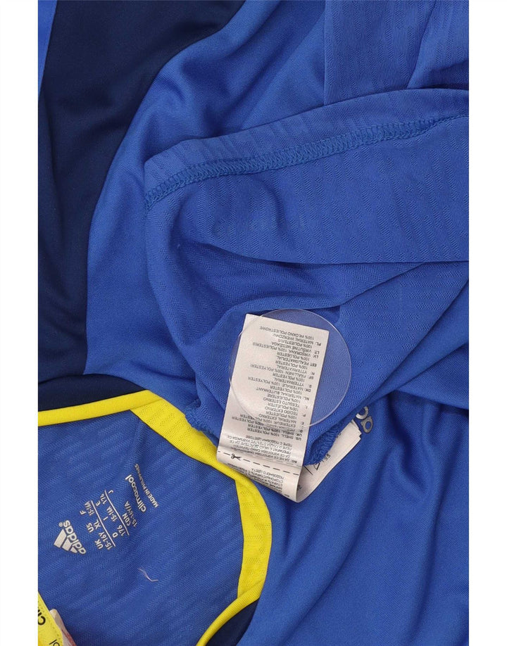 Adidas Boys Climacool T-Shirt Top 15-16 år Blå Colourblock Polyester
