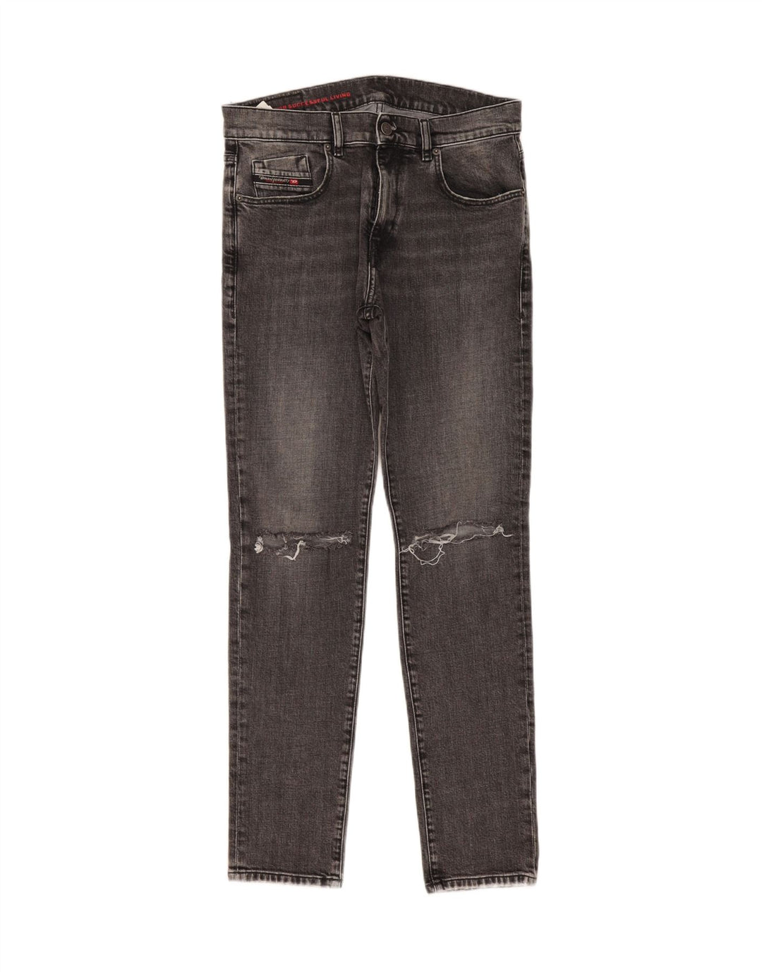 Diesel Dame Distressed Slim Jeans W31 L31 Grå Bomuld