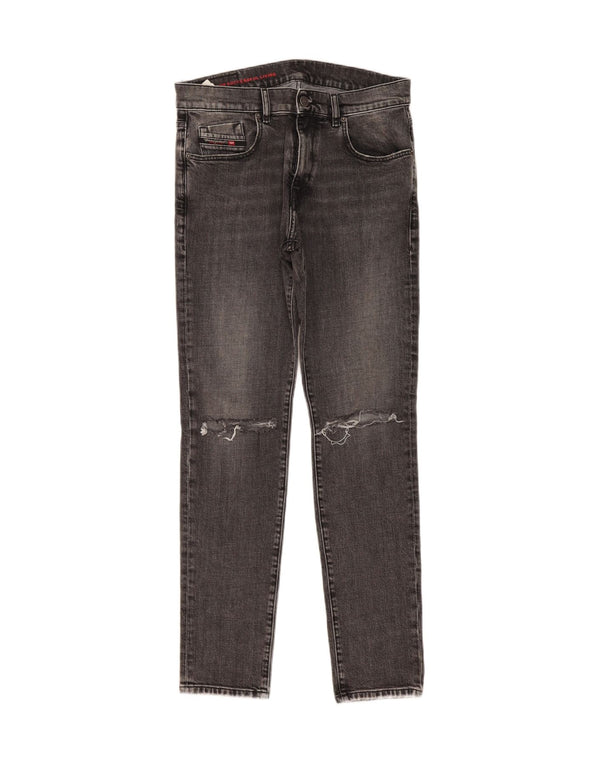 Diesel Womens Distressed Slim Jeans W31 L31 Grey Cotton