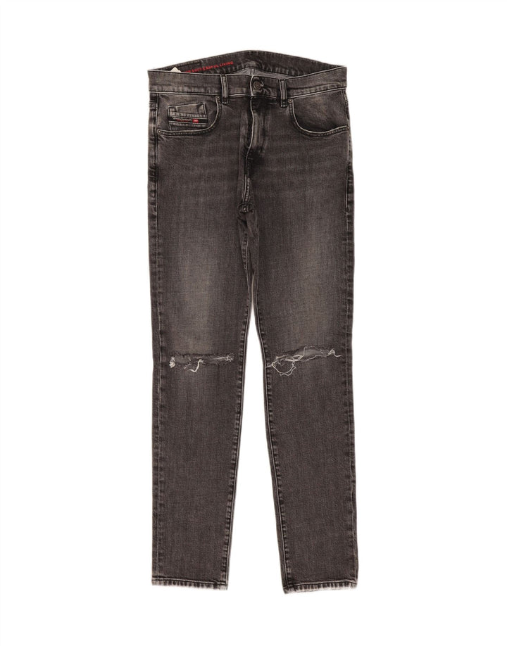 Diesel Dame Distressed Slim Jeans W31 L31 Grå Bomuld