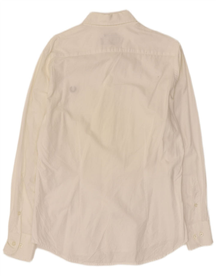 Fred Perry Herre Slim Fit skjorte Medium hvid bomuld