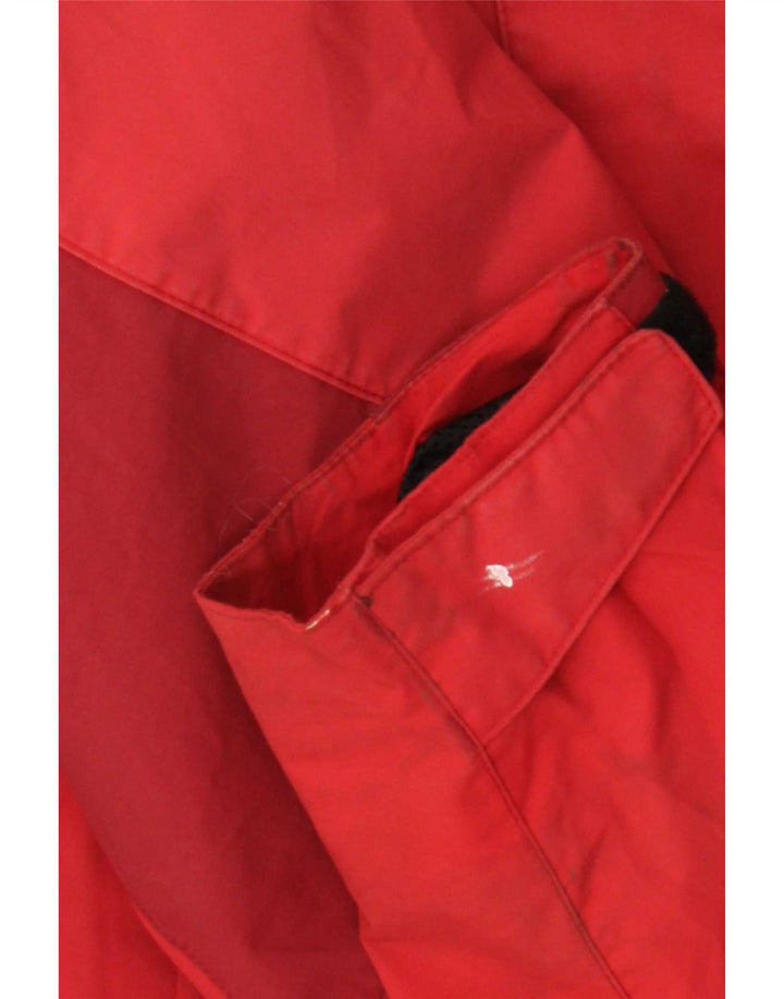 Jack Wolfskin Dame Regnjakke UK 14 Stor Rød Polyamid